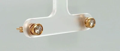 0.39ct Diamond & 9ct Gold Solitaire Stud Earrings 1.1g