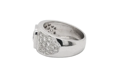 1.30ct Natural Diamond & 18ct White Gold Dress Ring 9.74g