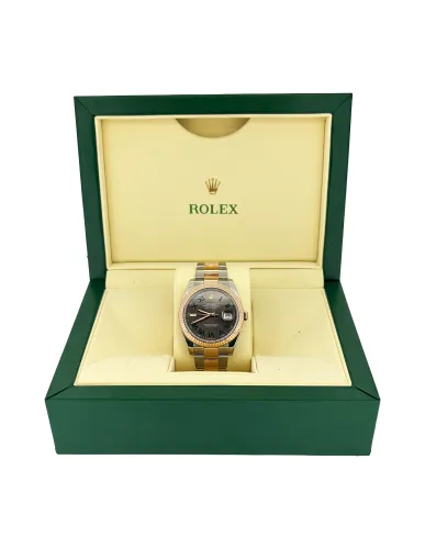 Rolex 41mm Datejust WIMBLEDON (2022 B0x & Papers 18ct Rose Gold/Stainless Steel Model: 126331