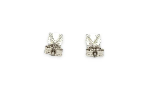 1.44ct Lab Grown Diamond & 9ct White Gold Solitaire Stud Earrings 1.12g