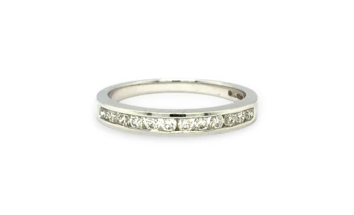 1.00ct Natural Diamond Solitaire & Wedding Band SET- 18ct White Gold 6.53g