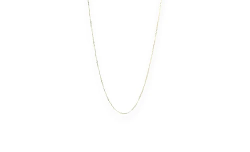 Solid Platinum 0.5mm Curb Chain 16 Inch 1.94g