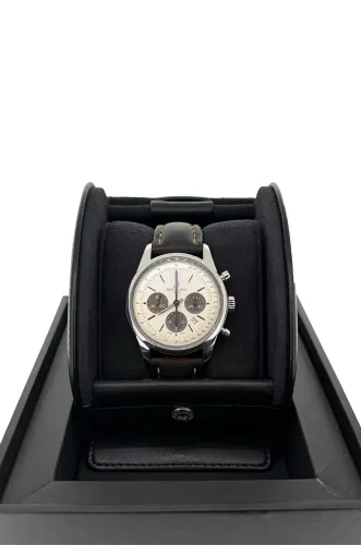 Breitling 43mm Transocean Chronograph- 2013 Box & Papers Stainless Steel & Calf Leather- Model: AB015212/G724