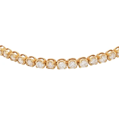 2.00ct Natural Diamond & 18ct Gold -2.8mm Tennis Bracelet 7.5 Inch 5.42g