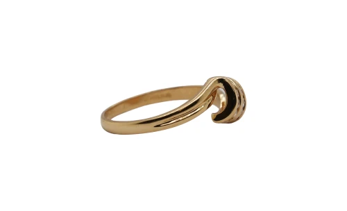 0.10ct Natural Diamond & 18ct Gold Twist Ring 2.4g