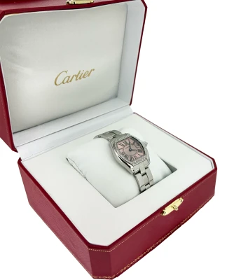 Cartier 31mm Roadster- Stainless Steel & Diamond ( Circa 2015) 2675