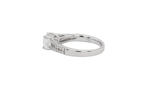 1.57ct Natural Radiant Cut Diamond & 18ct White Gold Solitaire Ring 3.88g