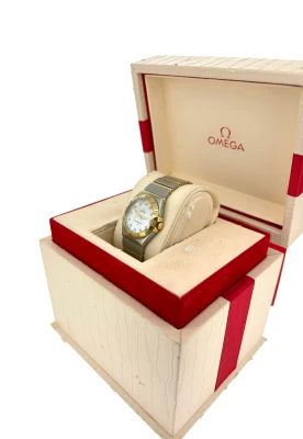Omega Constellation 28mm - 18ct Gold & Stainless Steel- Mother of Pearl & Diamond 2019 Box & Papers