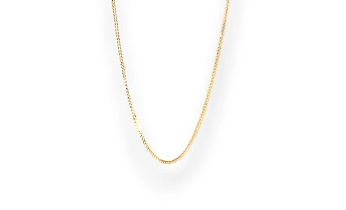 Fancy 9ct Gold 0.85mm Fine Curb Chain - 18 Inch