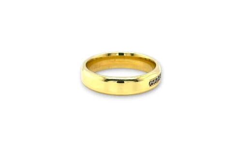 0.10ct Natural Diamond & 14ct Gold 5.0mm Wedding/Eternity Band 6.27g