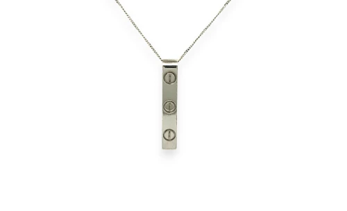 Solid 18ct White Gold- Love Pendant by CARTIER (29.0 x 4.75 x 4.5mm) 5.81g