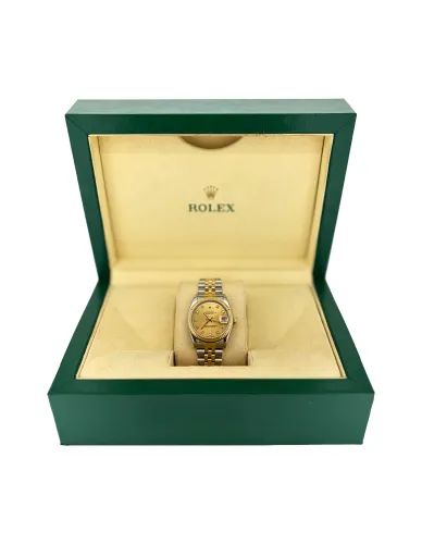 Rolex 31mm Datejust Diamond Dial - 18ct Gold & Stainless Steel Year 1990 Model: 68273