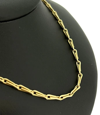 9ct Gold 2.6mm Fancy Linked Chain 17.5g 23.5Inch