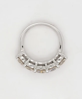 2.56ct Diamond & 18ct White Gold 5 stone Eternity Ring 5.7g