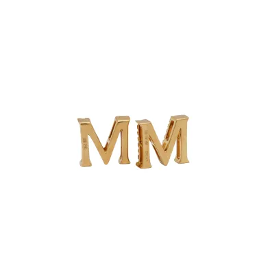 0.13ct Natural Diamond & 18ct Gold -Initial M - Pendant ( 11.00 x 12.3mm) 2.11g