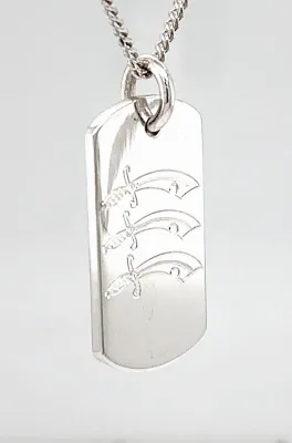 Essex Regiment - Sterling Silver Dog Tag 8.4g ( 30 x 15 x 2.0mm )