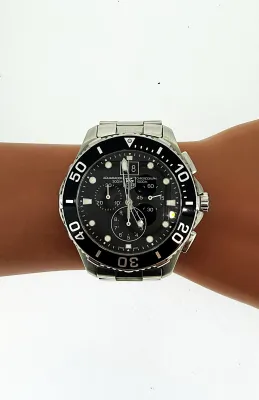 Tag Heuer 43mm Aquaracer Chonograph Grand- Stainless Steel - 2015 Box & Papers Model: CAN1010