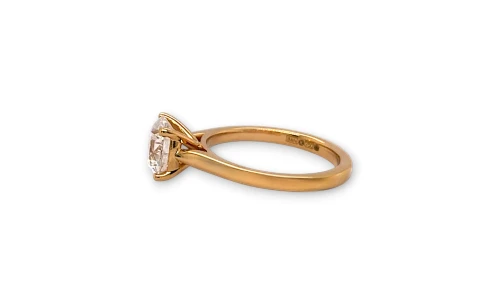 2.01ct Lab Grown Diamond & 18ct Gold Solitaire Ring 4.68g