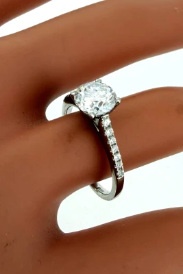 1.51ct Lab Grown Diamond & Platinum Solitaire Ring 4.3g