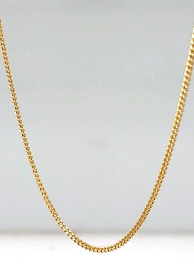 9ct Gold 1.45mm Traditional Curb Chain 22 Inch