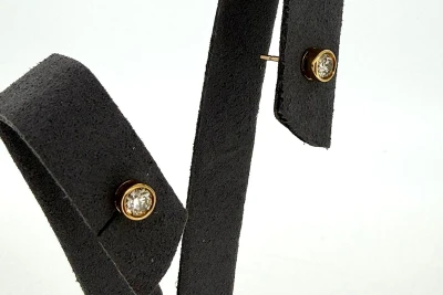 0.39ct Diamond & 9ct Gold Solitaire Stud Earrings 1.1g