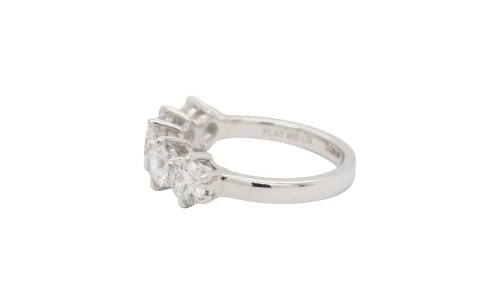 2.01ct Lab Grown Diamond  & Platinum 5 Stone Eternity Ring 5.6g Size : L