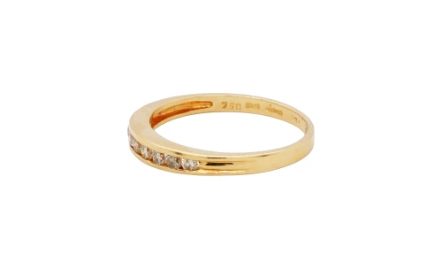 0.33ct Natural Diamond & 18ct Gold 3.0mm Eternity/Wedding Band 2.7g