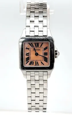Cartier Demoiselle 20mm Stainless Steel & Pink Mother of Pearl (year 2013) Model: 2698