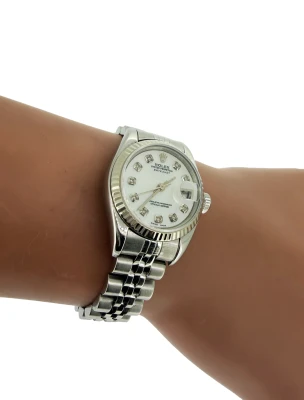Rolex 26mm DateJust Diamond & Mother of Pearl(1998 Box & Papers)Stainless Steel