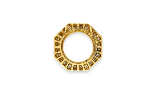 1.00ct Natural Diamond & 18ct Gold Octagonal Pendant (26.2 x 3.2mm) 9.8g