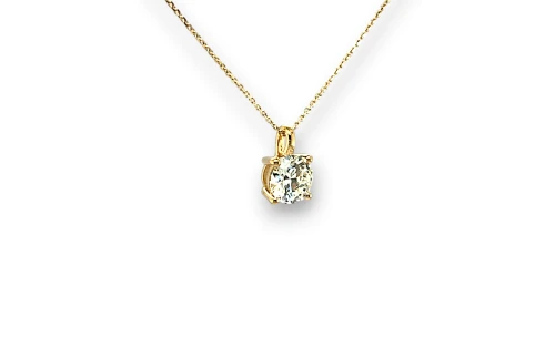 2.00ct Lab Grown Diamond & 9ct Gold Pendant & Chain 16/18Inch 2.7g