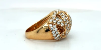 1.79ct Diamond & 18ct Rose Gold Dress Ring 8.8g