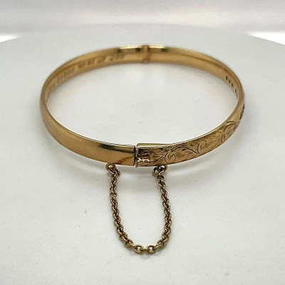 0.25ct Diamond & 9ct Gold Bangle 5.5mm 19.6g