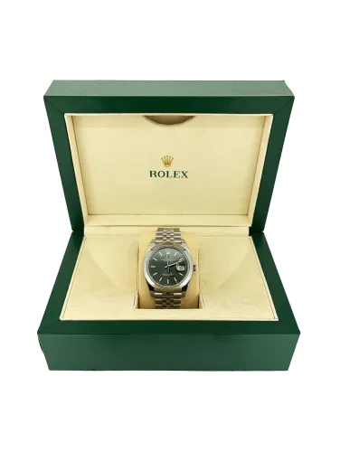 Rolex 41mm Datejust Green DIAL ( 2023 Box & Papers) Stainless Steel Model: 126300