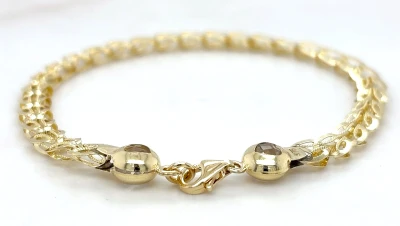 9ct Gold Fancy 5.5mm Bracelet 7.5inch