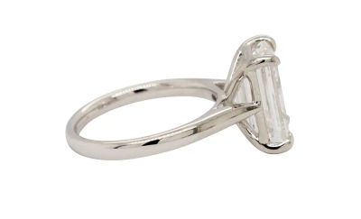 5.00ct Lab Grown Diamond & Platinum Solitaire Ring 7.3g