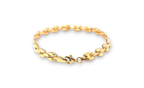 9ct Gold 5.5mm Fancy Linked Bracelet 7.0 Inch 3.7g