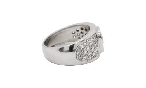 1.30ct Natural Diamond & 18ct White Gold Dress Ring 9.74g