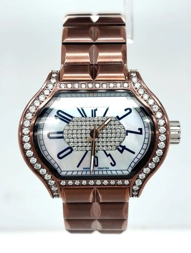 De la Cour CITY 38 x 34mm ( Limited Edition Year 2024) Diamond & Stainless Steel Bronze Colour L/E 2024
