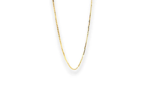 Solid 9ct Gold 1.15mm Fancy Barrel -Link Chain -16 inch 2.28g
