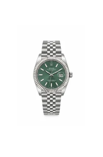 Rolex 41mm Datejust -Green Dial 18ct White Gold & Stainless Steel 2023 Box & Papers Model: 126334