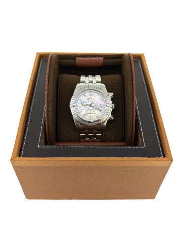 Breitling 44mm Evolution Chronograph - Stainless Steel & Mother of Pearl Dial-2010 Box & Papers Model: A11356