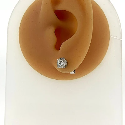 2.02ct Lab Grown Diamond & Platinum Stud Earrings 2.6g