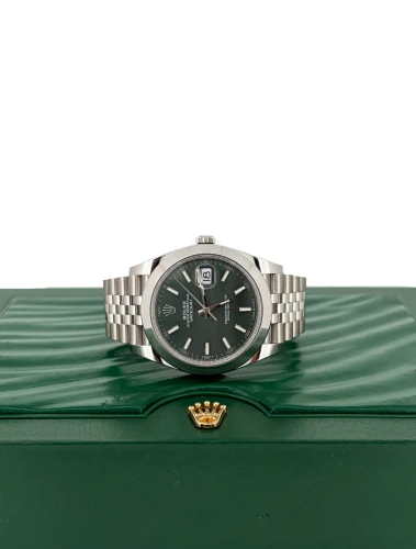 Rolex 41mm Datejust Green DIAL ( 2023 Box & Papers) Stainless Steel Model: 126300
