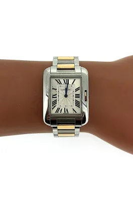 Cartier Anglaise 27mm - 18ct Gold & Stainless Steel 2016 Box & Papers Model: 3704