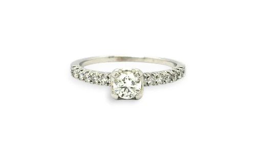 1.50ct Natural Diamond Solitaire & Wedding Band Set- 14ct White Gold 5.45g