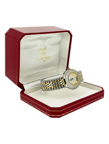 Cartier 28mm Must De Cartier 21- 18ct Gold & Stainless Steel (1996 Box & Papers) Model: 1340