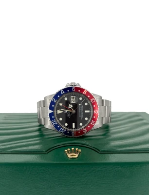 Rolex 40mm GMT Master "Pepsi" Stainless Steel Year 1966 - Model: 1675/0