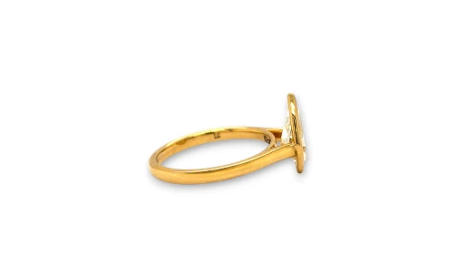1.52ct Lab Grown Pear Shape Diamond & 18ct Gold Solitaire Ring 3.71g