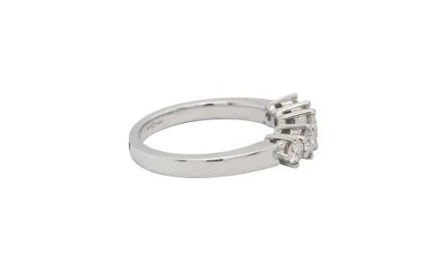0.75ct Natural Diamond & Platinum 5 Stone Eternity Ring 6.4g